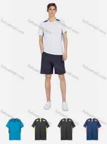 Wholesale Men's Sporty Round Neck Short Sleeve Colorblock Breathable T-Shirt, LIUHUA CLOTHING WHOLESALE