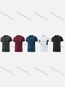 Wholesale Men's Casual & Sporty Quick Dry Splicing Round Neck Short Sleeve Athletic Tee 2814#, LIUHUA CLOTHING WHOLESALE