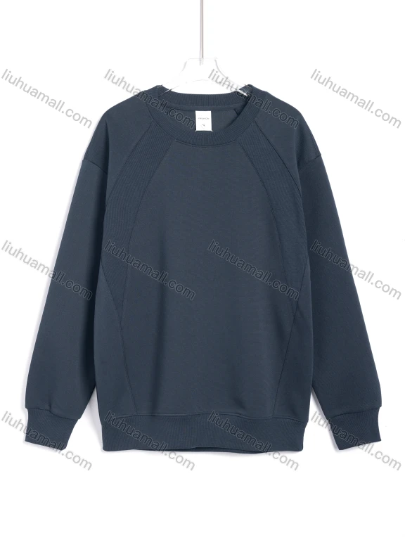 Wholesale Men's Casual Round Neck Long Sleeve Plain Sweatshirt #26371915
