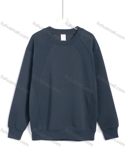 Wholesale Men's Casual Round Neck Long Sleeve Plain Sweatshirt #26371915