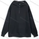 Wholesale Men's Casual Long Sleeve Half Zip Plain Half Zip Hoodie #26371909 Black Clothing Wholesale Market Liuhua