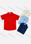 Wholesale Boy's Casual Allover Print Short Sleeve Shirt - Liuhuamall