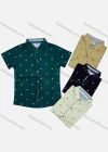 Wholesale Boy's Casual Allover Print Short Sleeve Shirt - Liuhuamall