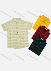 Wholesale Boy's Casual Striped Short Sleeve Shirt - Liuhuamall