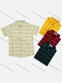 Wholesale Boy's Casual Striped Short Sleeve Shirt, LIUHUA CLOTHING WHOLESALE