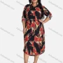 Wholesale Women's Casual Plus Size Shirt Collar Long Sleeve Button Closure Midi Dress With Belt preview