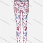 Wholesale Women's Multicolor Ditsy Floral Striped Trim High Waist Sporty Yoga Elasticity Leggings preview