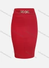 Wholesale Women's Elegant Plain Buckle Decro Crop Pencil Skirt - Liuhuamall