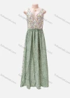 Wholesale Women's Casual Allover Print Colorblock Ruffle Hem Maxi Cami Dress - Liuhuamall
