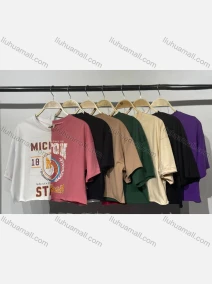 Wholesale Women's Casual Crew Neck Short Sleeve Colorblock Letter Crop Top, LIUHUA CLOTHING WHOLESALE