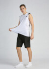 Wholesale Men's Athletic Quick Dry Plain Crew Neck Sleeveless Contrast Color Tank Top - Liuhuamall