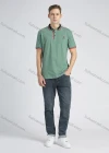 Wholesale Men's Cotton Plain Short Sleeve Embroidery Contrast Collar Polo Shirt - Liuhuamall