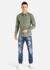 Wholesale Men's Long Sleeve Buttoned Front Flap Pockets Casual Shirt - Liuhuamall