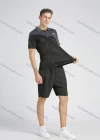 Wholesale Men's Sporty Colorblock Short Sleeve Slim Fit Quick Dry Polo Shirt - Liuhuamall