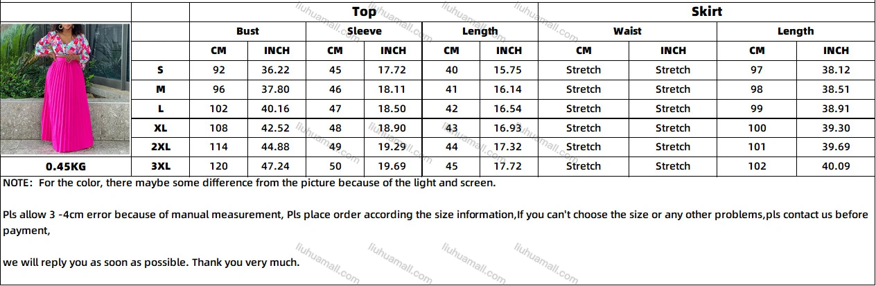 Wholesale Women's Elegant Allover Print Graphic Ruched V Neck Crop Top & Pleated Skirt 2 Piece Sets
