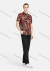 Wholesale Men's Fashion Allover Print Button Down Short Sleeve Patch Pocket Casual Shirt - Liuhuamall