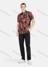 Wholesale Men's Fashion Allover Print Button Down Short Sleeve Patch Pocket Casual Shirt - Liuhuamall