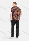 Wholesale Men's Fashion Allover Print Button Down Short Sleeve Patch Pocket Casual Shirt - Liuhuamall