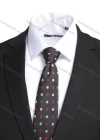 Wholesale Men's Business Formal Polka Dot Contrast Ties & Pocket Square & Cufflinks Sets - Liuhuamall
