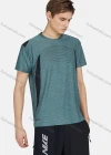 Wholesale Men's Sporty Round Neck Short Sleeve Striped Quick Dry Breathable T-Shirt  - Liuhuamall