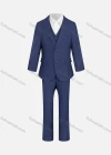 Wholesale Kid's Formal Lapel Plain Single Breasted Pockets Blazer & Vest & Pant 3 Pieces Suit Set 933-9# - Liuhuamall