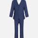 Kid's Formal Lapel Plain Single Breasted Pockets Blazer & Vest & Pant 3 Pieces Suit Set 933-9# Blue Clothing Wholesale Market -LIUHUA