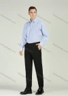 Wholesale Men's Formal Plain Long Sleeve Wrinkle-Resistant Button Down Dress Shirts - Liuhuamall