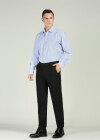 Wholesale Men's Formal Plain Long Sleeve Wrinkle-Resistant Button Down Dress Shirts - Liuhuamall
