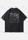 Wholesale Men's Fashion Hip Hop Oversized Crew Neck Short Sleeve Wash Distressed Graphic T-shirt 794# - Liuhuamall