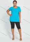 Wholesale Women's Plain Short Sleeve Square Neck Rhinestone Daily Top - Liuhuamall