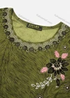 Wholesale Women's Round Neck Short Sleeve Floral Print Casual T-Shirt - Liuhuamall