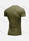 Wholesale Men's Silm Fit Rib-knit V Neck Short Sleeve Plain Tee - Liuhuamall