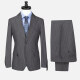 Men's Formal Lapel Single Breasted Striped Pockets Blazer Jacket & Pants 2 Piece Set 18080# Gray Clothing Wholesale Market -LIUHUA