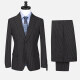 Men's Formal Lapel Single Breasted Striped Pockets Blazer Jacket & Pants 2 Piece Set 18080# Black Clothing Wholesale Market -LIUHUA