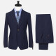 Men's Formal Lapel Single Breasted Striped Pockets Blazer Jacket & Pants 2 Piece Set 18080# Navy Clothing Wholesale Market -LIUHUA