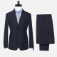 Men's Formal Lapel Single Breasted Striped Flap Pockets Blazer Jacket & Pants 2 Piece Set 23569# Navy Clothing Wholesale Market -LIUHUA