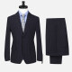 Men's Formal Lapel Single Breasted Striped Flap Pockets Blazer Jacket & Pants 2 Piece Set 23569# Dark Blue Clothing Wholesale Market -LIUHUA