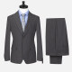 Men's Formal Lapel Single Breasted Striped Flap Pockets Blazer Jacket & Pants 2 Piece Set 23569# Gray Clothing Wholesale Market -LIUHUA