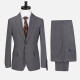Men's Formal Plain Lapel Single Breasted Flap Pockets Blazer Jacket & Pants 2 Piece Set 32116# Gray Clothing Wholesale Market -LIUHUA