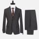 Men's Formal Plain Lapel Single Breasted Flap Pockets Blazer Jacket & Pants 2 Piece Set 32116# Dim Gray Clothing Wholesale Market -LIUHUA