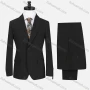 Wholesale Men's Business Plain Lapel Single Breasted Flap Pockets Blazer Jacket & Pants 2 Piece Set 60434# preview