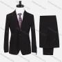 Wholesale Men's Business Lapel Single Breasted Plain Flap Pockets Blazer Jacket & Pants 2 Piece Set 76997# preview