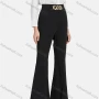 Wholesale Women's Casual Plain High Waist Flared Leg Pants With Belt preview