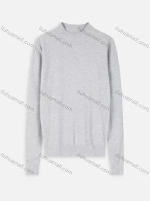 Wholesale Women's Casual Long Sleeve Mock Neck Knit Plain Sweater, LIUHUA CLOTHING WHOLESALE