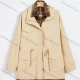 Wholesale Women's Casual Plain Splicing Plaid Drawstring Long Sleeve Flap Pockets Jacket 2024-3# Khaki Clothing Wholesale Market Liuhua