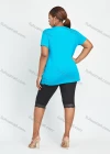 Wholesale Women's Plain Short Sleeve Square Neck Rhinestone Daily Top - Liuhuamall