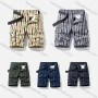 Wholesale Men's Casual Vertical Stripe Flap Pockets Cargo Shorts With Belt 28202# preview