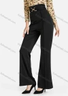 Wholesale Women's High Waist Buckle Belted Solid Flared Trousers - Liuhuamall