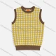 Wholesale Kid's Casual Crew Neck Sleeveless Argyle Print Knit Sweater Vest MB22AMY614# Yellow&Green&White Clothing Wholesale Market Liuhua