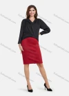Wholesale Women's Elegant Plain Satin V Neck Long Sleeve Wrap Top - Liuhuamall